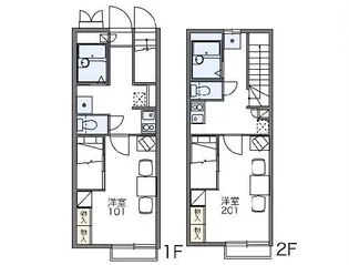 レオパレスF・S【1階】の間取り