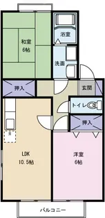 セジュール潮江II【1階】の間取り