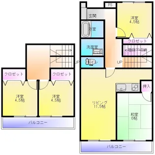 ハイツホロン【4階】の間取り