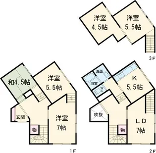 神奈川県茅ヶ崎市甘沼【一戸建】の間取り