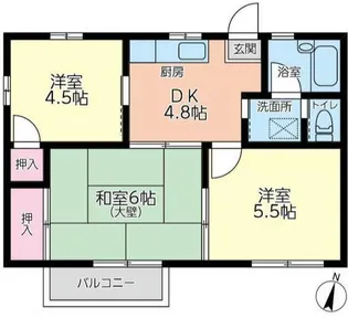 神奈川県横浜市鶴見区獅子ケ谷1【アパート】の間取り