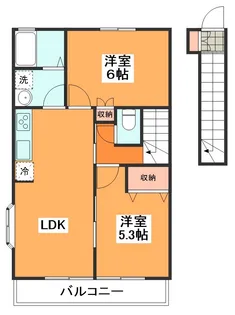 サンクレール小川【2階】の間取り