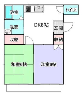 コーポアユミ【1階】の間取り