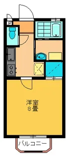 リバーサイド芳賀【2階】の間取り