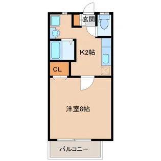 フェヴァリー D【1階】の間取り