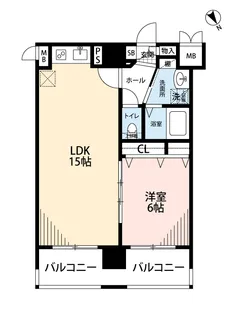 サヴォイスタジオスイーツ【2階】の間取り