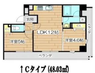 プレステージ12番館【5階】の間取り