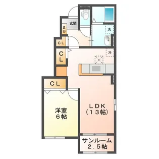 サンシャインSU I【1階】の間取り