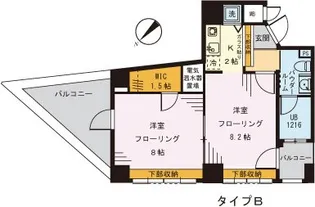 東京都新宿区新宿7【マンション】の間取り