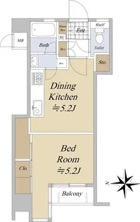 東急ドエル・アルス世田谷弦巻2番館【1階】の間取り