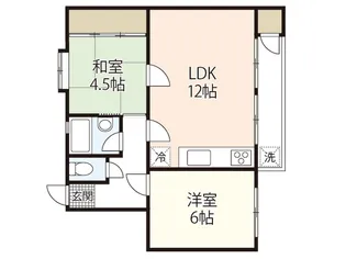 鈴が台団地分譲住宅G棟【2階】の間取り