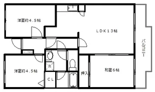 オークビレッジ 1号棟【4階】の間取り