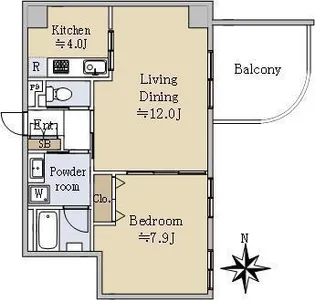 モンテヴェルデ神楽坂弐番館【5階】の間取り