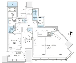パークコート渋谷ザタワー【35階】の間取り