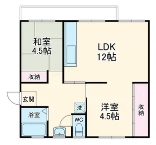 金杉台住宅12棟【4階】の間取り