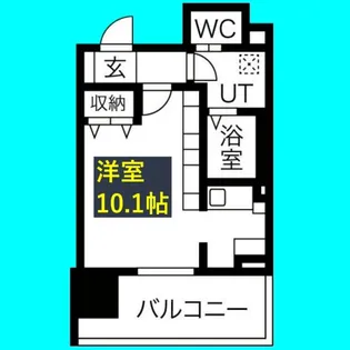 ルシェット白川公園【9階】の間取り
