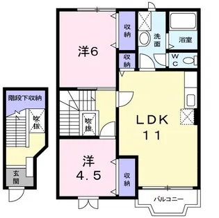 フラワーヒル B【2階】の間取り
