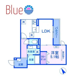 グリシーナ鵠沼石上【1階】の間取り