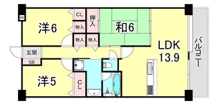 ピュアハイツ垂水潮見が丘【7階】の間取り