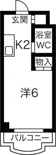 1Kの間取り画像