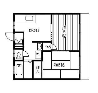 HOUSEつくし B棟【1階】の間取り