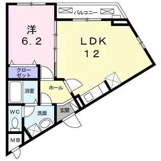 京都府城陽市平川指月【アパート】の間取り