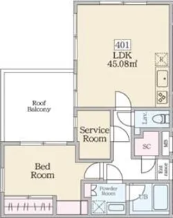 ReveResidence初台【4階】の間取り