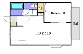 岡山県岡山市中区桑野【アパート】の間取り