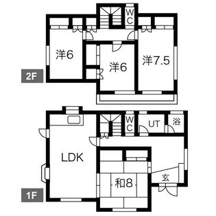 栃木県宇都宮市上戸祭町【一戸建】の間取り