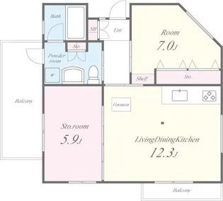 アパートメント代々木【3階】の間取り