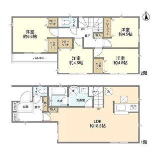 千葉県柏市南増尾5【一戸建】の間取り