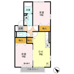 2DKの間取り画像