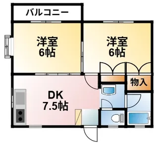 千葉県東金市田間【アパート】の間取り
