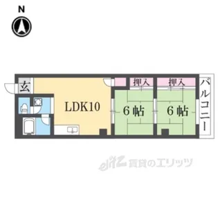 香里ロイヤルプラザ【5階】の間取り