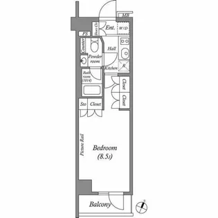 ルクレ西池袋【4階】の間取り