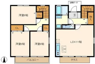 シャンボールKTII【1階】の間取り