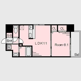 東京都台東区元浅草1【マンション】の間取り