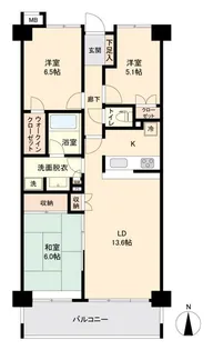 千葉県船橋市東中山2【マンション】の間取り