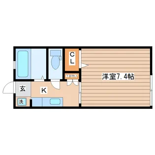 ピース6小松島【1階】の間取り