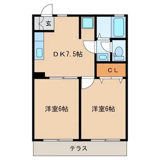 プラザ・タクサス【1階】の間取り