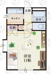 b’CASA深谷IIre-born【1階】の間取り