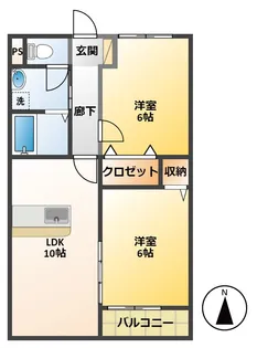 ローズ大和【1階】の間取り
