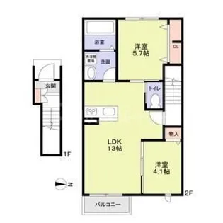 (仮称)我孫子市柴崎台4丁目計画B棟【2階】の間取り