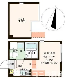 ハーモニーテラス中川【2階】の間取り