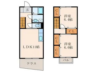 福岡県北九州市若松区宮前町【一戸建】の間取り