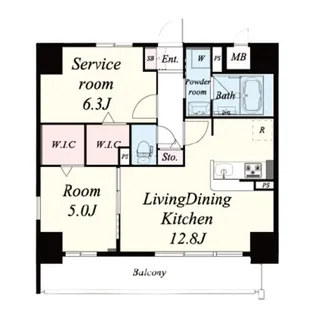 ハナミズキ福島【8階】の間取り