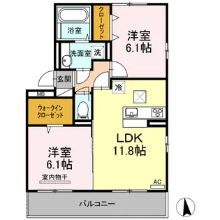 パインコートにほ【1階】の間取り