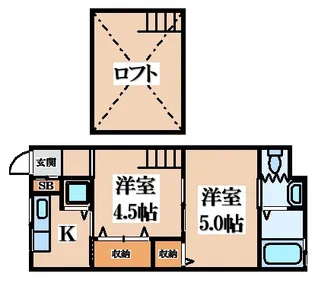 南津の辺文化【2階】の間取り