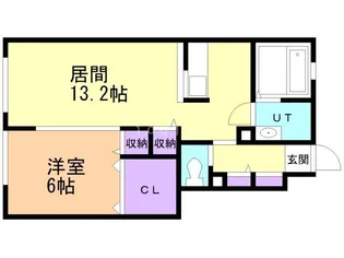 KOKOROM大野B棟【1階】の間取り
