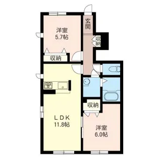 シャーメゾン グリナージュB【1階】の間取り